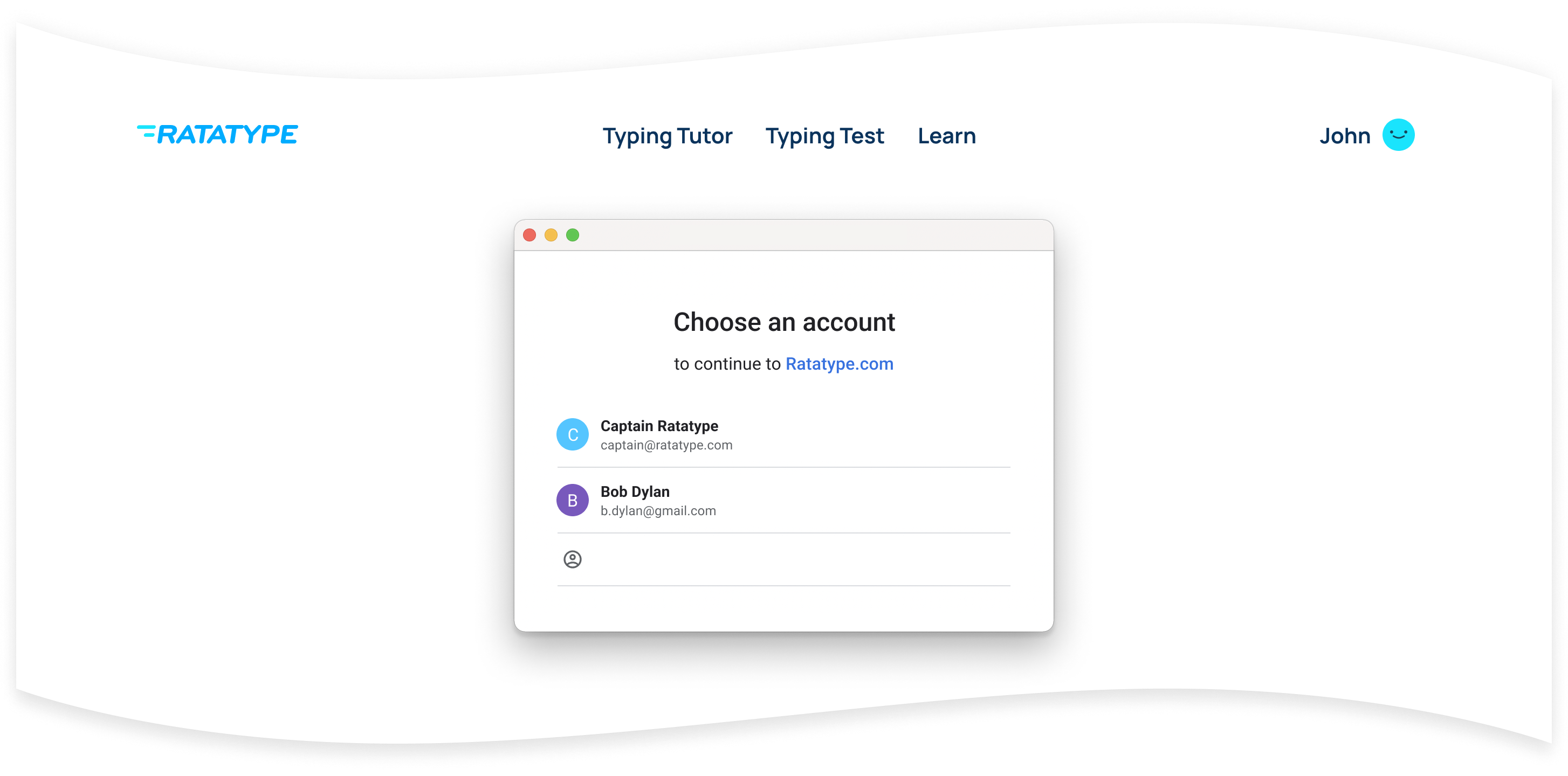 Select the Google account, where you have created classes in Google Classroom.